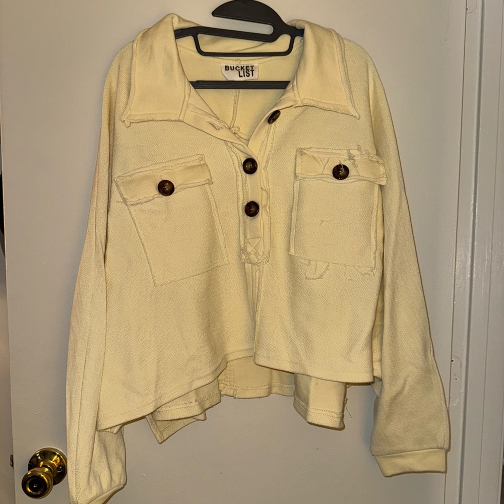 BUCKETLIST Light Yellow oversized sweater